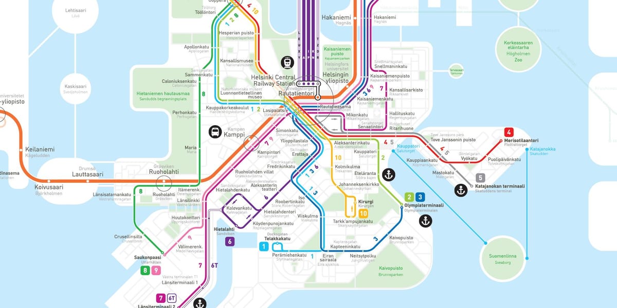 Bản đồ của phần Lan metro