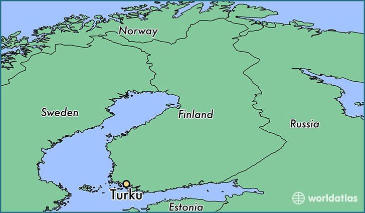 Bản đồ của phần Lan turku