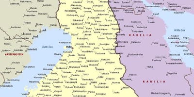 Phần lan bản đồ với thành phố