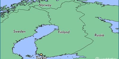 Bản đồ của phần Lan turku