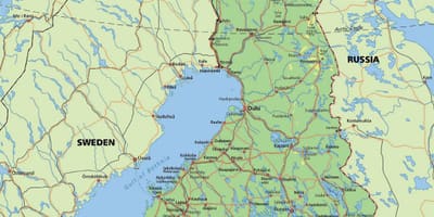 Bản đồ của tròn bắc cực phần Lan